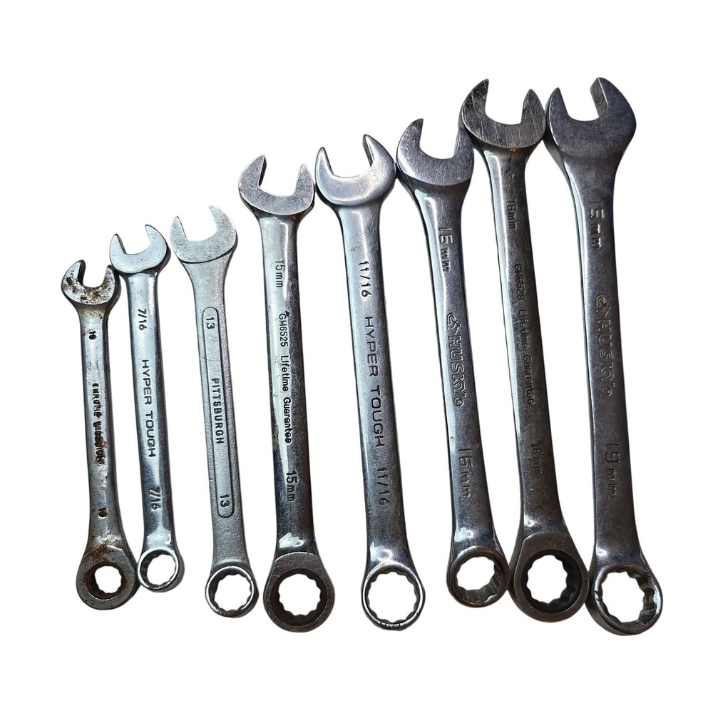 Mixed Wrench Lot Husky Hyper Tough Pittsburgh Ratcheting Combination‎ Metric A4